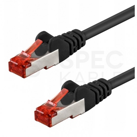 Patchcord S/FTP kat.6 PiMF kabel sieciowy LAN 2x RJ45 linka czarny 0,25 GOOBAY