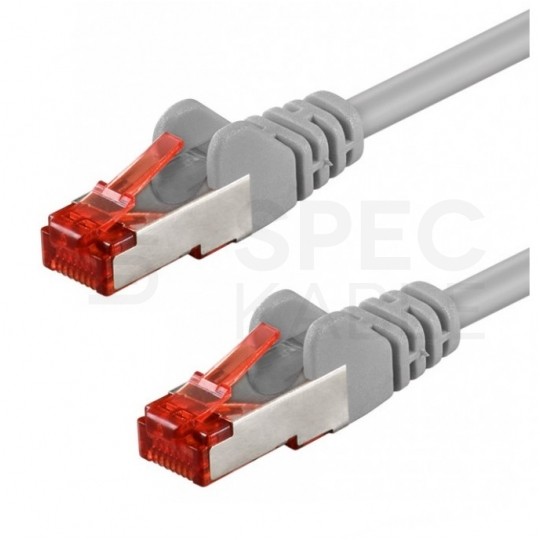 Patchcord S/FTP kat.6 PiMF kabel sieciowy LAN 2x RJ45 linka szary 0,25m Goobay