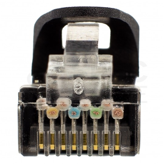 Patchcord S/FTP kat.6A PiMF kabel sieciowy LAN 2x RJ45 linka LSOH czarny 2m NEKU