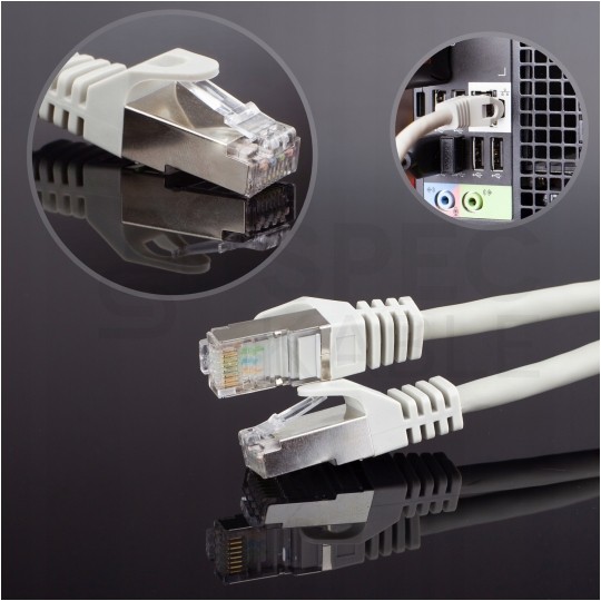 Patchcord S/FTP kat.6A PiMF kabel sieciowy LAN 2x RJ45 linka LSOH szary 1m NEKU