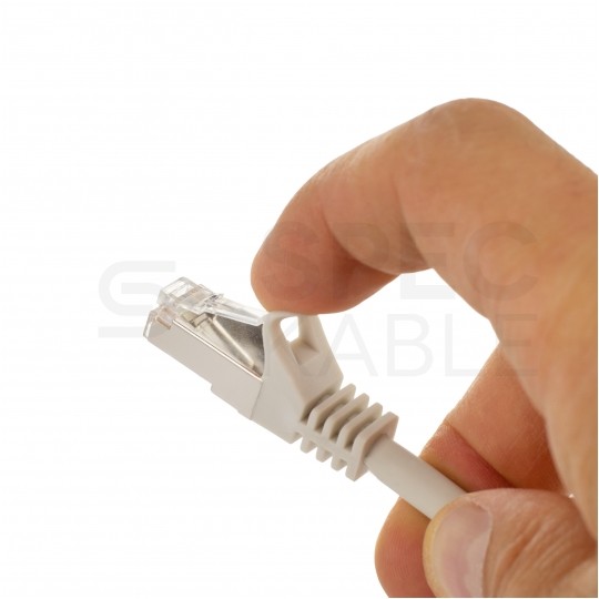 Patchcord S/FTP kat.6A PiMF kabel sieciowy LAN 2x RJ45 linka LSOH szary 3m NEKU