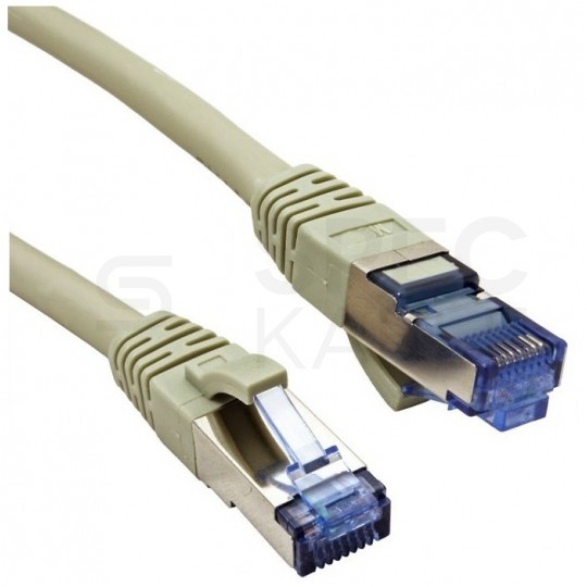 Patchcord S/FTP kat.6A PiMF kabel sieciowy LAN 2x RJ45 linka PoE szary 15m VALUE