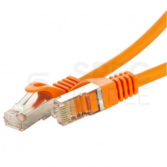 Patchcord S/FTP kat.7 PiMF kabel sieciowy LAN 2x RJ45 linka LSOH pomarańczowy 10m NEKU