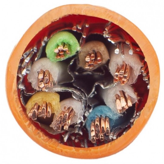 Patchcord S/FTP kat.7 PiMF kabel sieciowy LAN 2x RJ45 linka LSOH pomarańczowy 15m NEKU