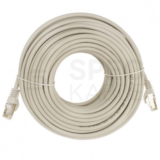Patchcord S/FTP kat.7 PiMF kabel sieciowy LAN 2x RJ45 linka LSOH szary 30m NEKU