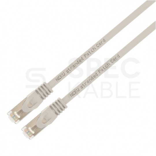 Patchcord S/FTP kat.7 PiMF kabel sieciowy LAN 2x RJ45 linka LSOH szary 7m NEKU