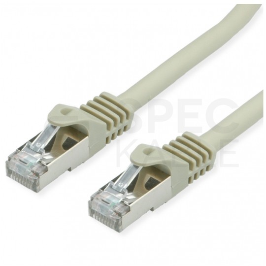 Patchcord S/FTP kat.7 PiMF kabel sieciowy LAN 2x RJ45 linka PoE szary 2m VALUE