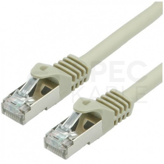 Patchcord S/FTP kat.7 PiMF kabel sieciowy LAN 2x RJ45 linka PoE szary 3m