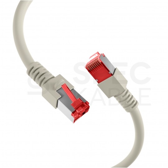 Patchcord S/FTP linka Kat.6 LSOH szary 0,25m