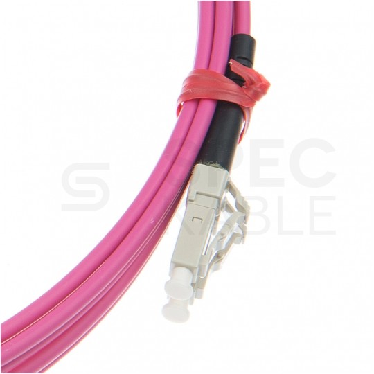 Patchcord światłowodowy FO MM LC/UPC-LC/UPC duplex 50/125 OM4 2.8mm LSZH erikaviolet 5m PFOT