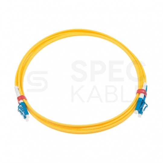 Patchcord światłowodowy FO SM LC/UPC-LC/UPC duplex 9/125 G.657A1 2.8mm LSZH żółty 1m PFOT
