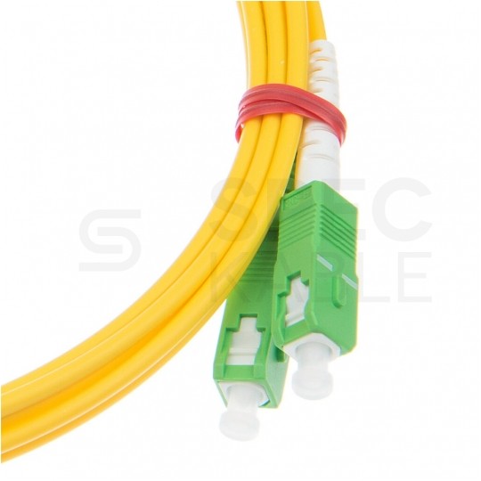 Patchcord światłowodowy FO SM LC/UPC-SC/APC duplex 9/125 G.657A1 2.8mm LSZH żółty 2m PFOT