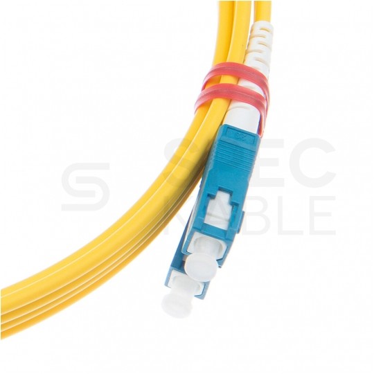 Patchcord światłowodowy FO SM LC/UPC-SC/UPC duplex 9/125 G.657A1 2.8mm LSZH żółty 3m PFOT