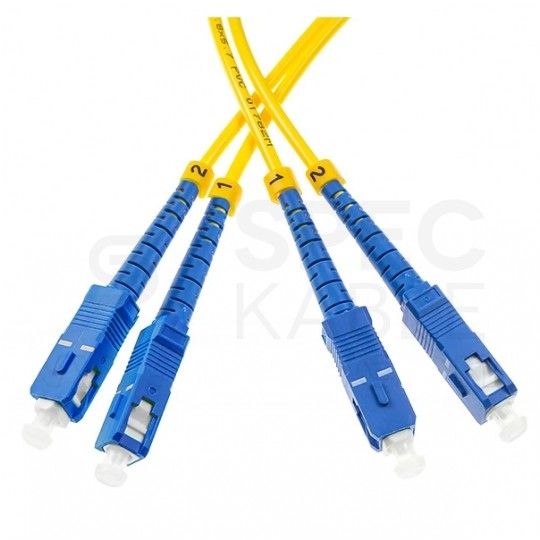 Patchcord światłowodowy FO SM SC-SC duplex 9/125 10m WAVE OPTICS