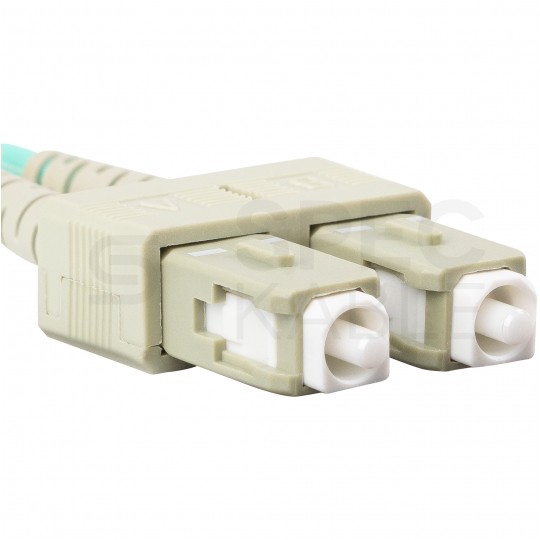 Patchcord światłowodowy MM LC/UPC-SC/UPC duplex 3mm OM4 magenta 5m LANBERG