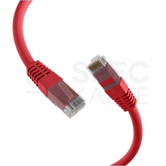 Patchcord UTP kat.5e kabel sieciowy LAN 2x RJ45 linka czerwony 10m EFB