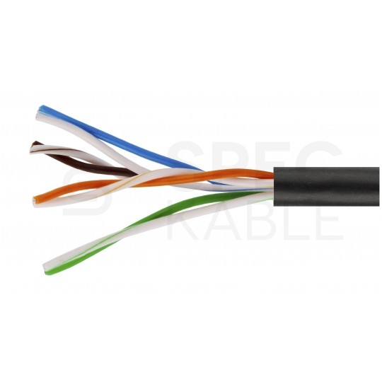 Patchcord UTP kat.5e kabel sieciowy LAN 2x RJ45 linka PVC czarny 1m NEKU