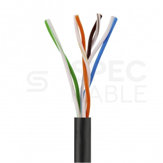 Patchcord UTP kat.5e kabel sieciowy LAN 2x RJ45 linka PVC czarny 1m NEKU