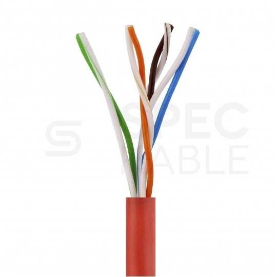 Patchcord UTP kat.5e kabel sieciowy LAN 2x RJ45 linka PVC czerwony 0,5m NEKU