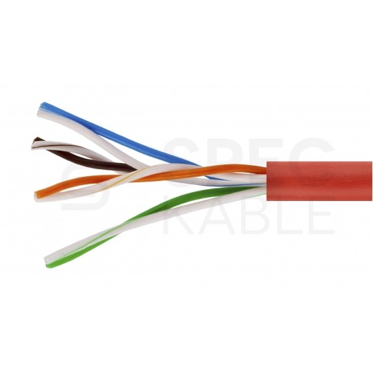 Patchcord UTP kat.5e kabel sieciowy LAN 2x RJ45 linka PVC czerwony 5m NEKU
