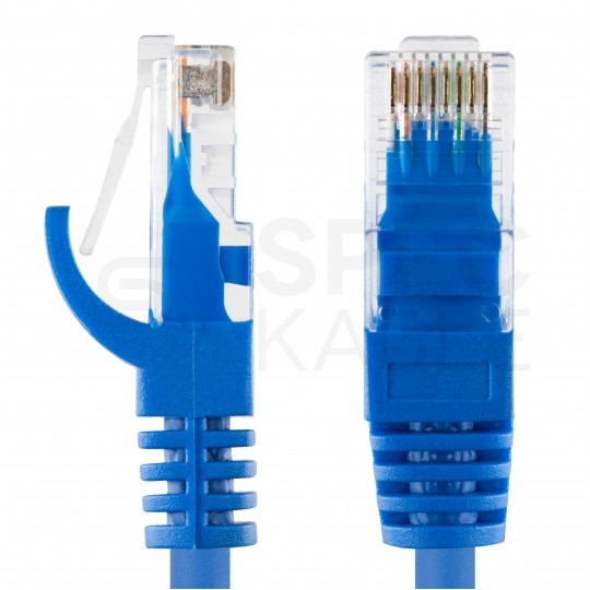 Patchcord UTP kat.5e kabel sieciowy LAN 2x RJ45 linka PVC niebieski 0,5m NEKU
