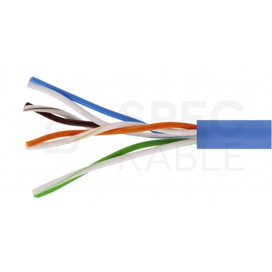 Patchcord UTP kat.5e kabel sieciowy LAN 2x RJ45 linka PVC niebieski 0,5m NEKU