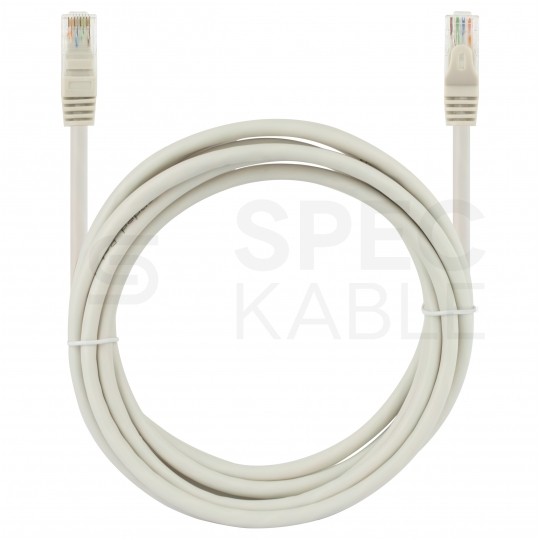 Patchcord UTP kat.5e kabel sieciowy LAN 2x RJ45 linka PVC szary 15m NEKU