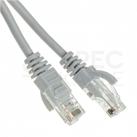 Patchcord UTP kat.5e kabel sieciowy LAN 2x RJ45 linka szary 10m ATEL