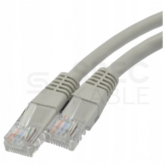 Patchcord UTP kat.5e kabel sieciowy LAN 2x RJ45 linka szary 25m