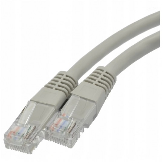 Patchcord UTP kat.5e kabel sieciowy LAN 2x RJ45 linka szary 3m