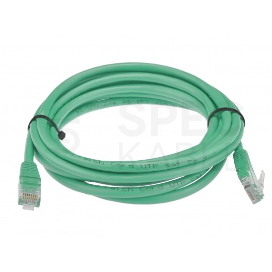 Patchcord UTP kat.5e kabel sieciowy LAN 2x RJ45 linka zielony 1m securityNET