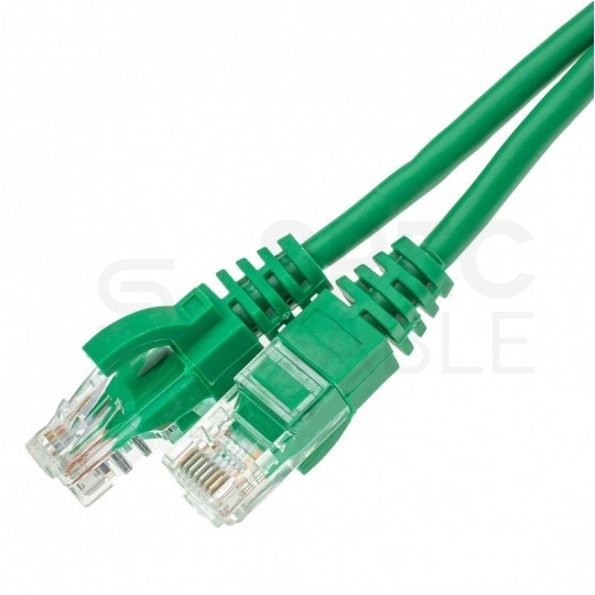 Patchcord UTP kat.5e kabel sieciowy LAN 2x RJ45 linka zielony 3m ATEL