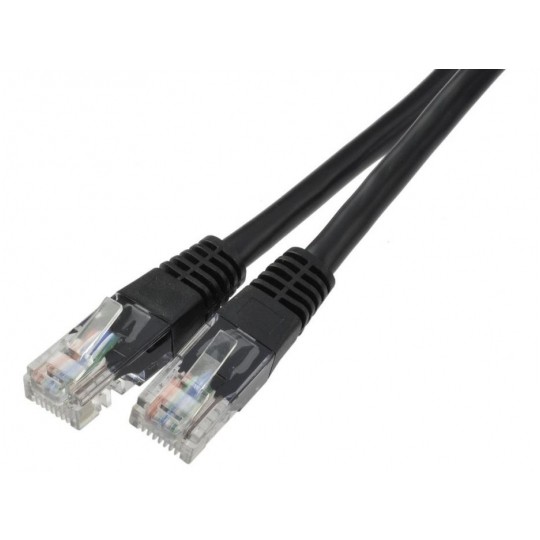 Patchcord UTP kat.6 kabel sieciowy LAN 2x RJ45 linka czarny 0,25m