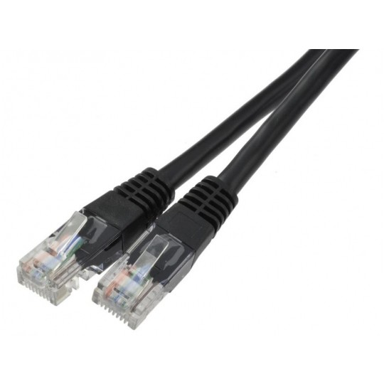 Patchcord UTP kat.6 kabel sieciowy LAN 2x RJ45 linka czarny 10m