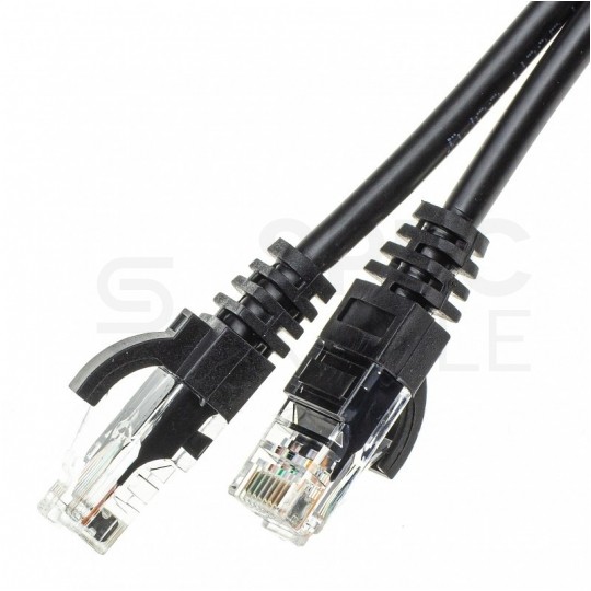 Patchcord UTP kat.6 kabel sieciowy LAN 2x RJ45 linka czarny 15m ATEL