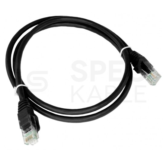 Patchcord UTP kat.6 kabel sieciowy LAN 2x RJ45 linka czarny 3m Alantec