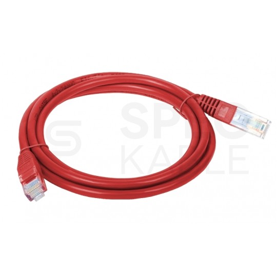 Patchcord UTP kat.6 kabel sieciowy LAN 2x RJ45 linka czerwony 3m Alantec