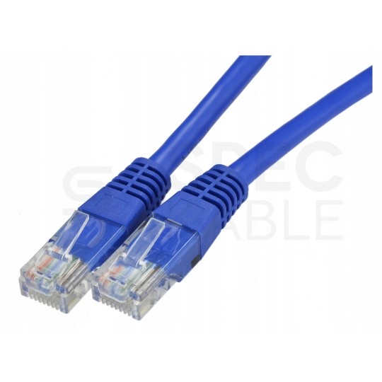 Patchcord UTP kat.6 kabel sieciowy LAN 2x RJ45 linka niebieski 1m