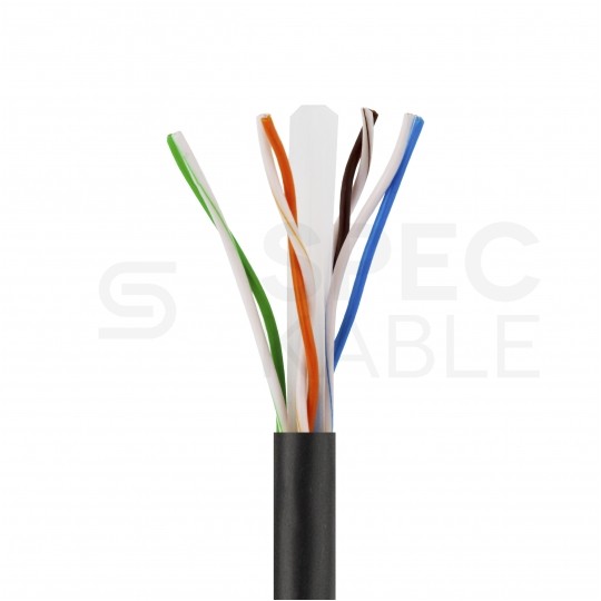 Patchcord UTP kat.6 kabel sieciowy LAN 2x RJ45 linka PVC czarny 3m NEKU