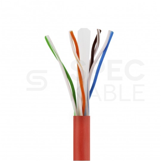Patchcord UTP kat.6 kabel sieciowy LAN 2x RJ45 linka PVC czerwony 3m NEKU