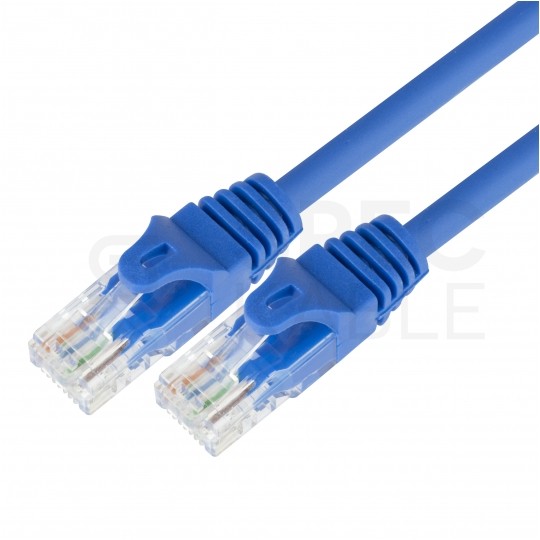 Patchcord UTP kat.6 kabel sieciowy LAN 2x RJ45 linka PVC niebieski 3m NEKU