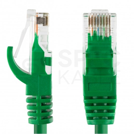 Patchcord UTP kat.6 kabel sieciowy LAN 2x RJ45 linka PVC zielony 2m NEKU