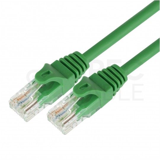 Patchcord UTP kat.6 kabel sieciowy LAN 2x RJ45 linka PVC zielony 3m NEKU