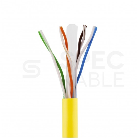 Patchcord UTP kat.6 kabel sieciowy LAN 2x RJ45 linka PVC żółty 2m NEKU