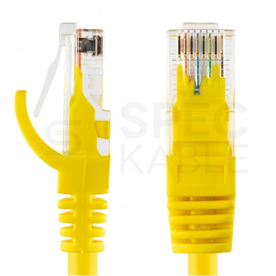 Patchcord UTP kat.6 kabel sieciowy LAN 2x RJ45 linka PVC żółty 3m NEKU
