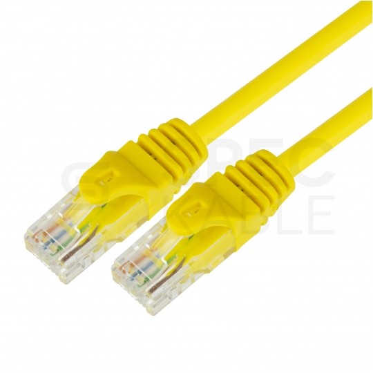 Patchcord UTP kat.6 kabel sieciowy LAN 2x RJ45 linka PVC żółty 3m NEKU