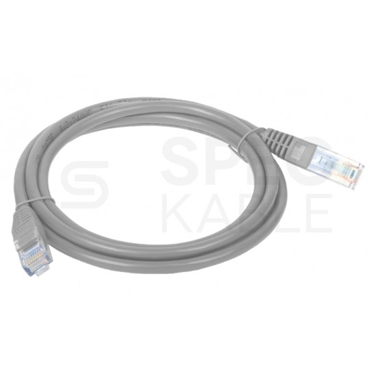 Patchcord UTP kat.6 kabel sieciowy LAN 2x RJ45 linka szary 0,25m Alantec