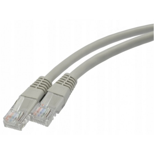 Patchcord UTP kat.6 kabel sieciowy LAN 2x RJ45 linka szary 15m
