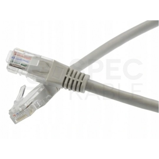 Patchcord UTP kat.6 kabel sieciowy LAN 2x RJ45 linka szary 1m securityNET