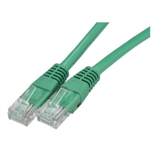 Patchcord UTP kat.6 kabel sieciowy LAN 2x RJ45 linka zielony 0,25m